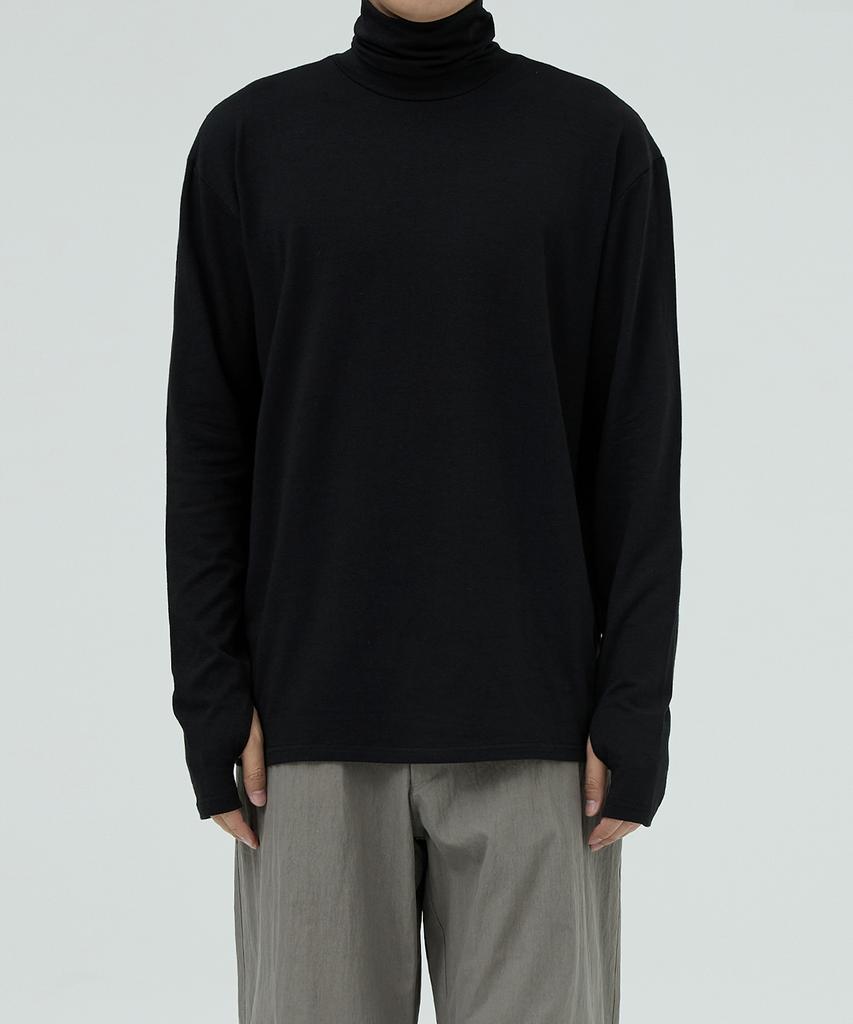 OX STUDIOS Cozy Roll Neck Long Sleeve (Black)