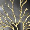 Brass Sculpture Artificial Coral Tree Marble Base Hollow Gold Tree Metal Decorative Figurines Home Decoration Accessories