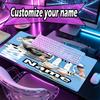 Custom Name Personalized Lionel Messi Pattern Mousepad, Laptop PC Desk Mat, Decorative Desk Mat for Home Keyboard Pad Gift