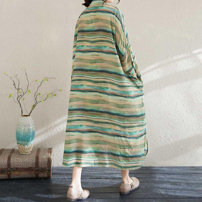 Spring Stand-up Collar Oversized Dress