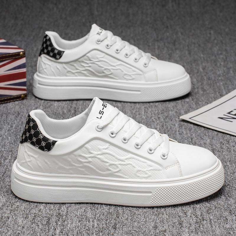 

Trendy brand printed soft-soled men s shoes, new thick-soled heightening white shoes, men s versatile couple casual sports board shoes, men 44