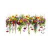 12’ X 24‘ Sunlight Colorful Static Glass Stickers, Fresh Retro Flower Vine Double-sided Visual Window Stickers