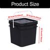 Empty Stackable Square Pail with Lid, Useful in Industrial Settings and Beyond