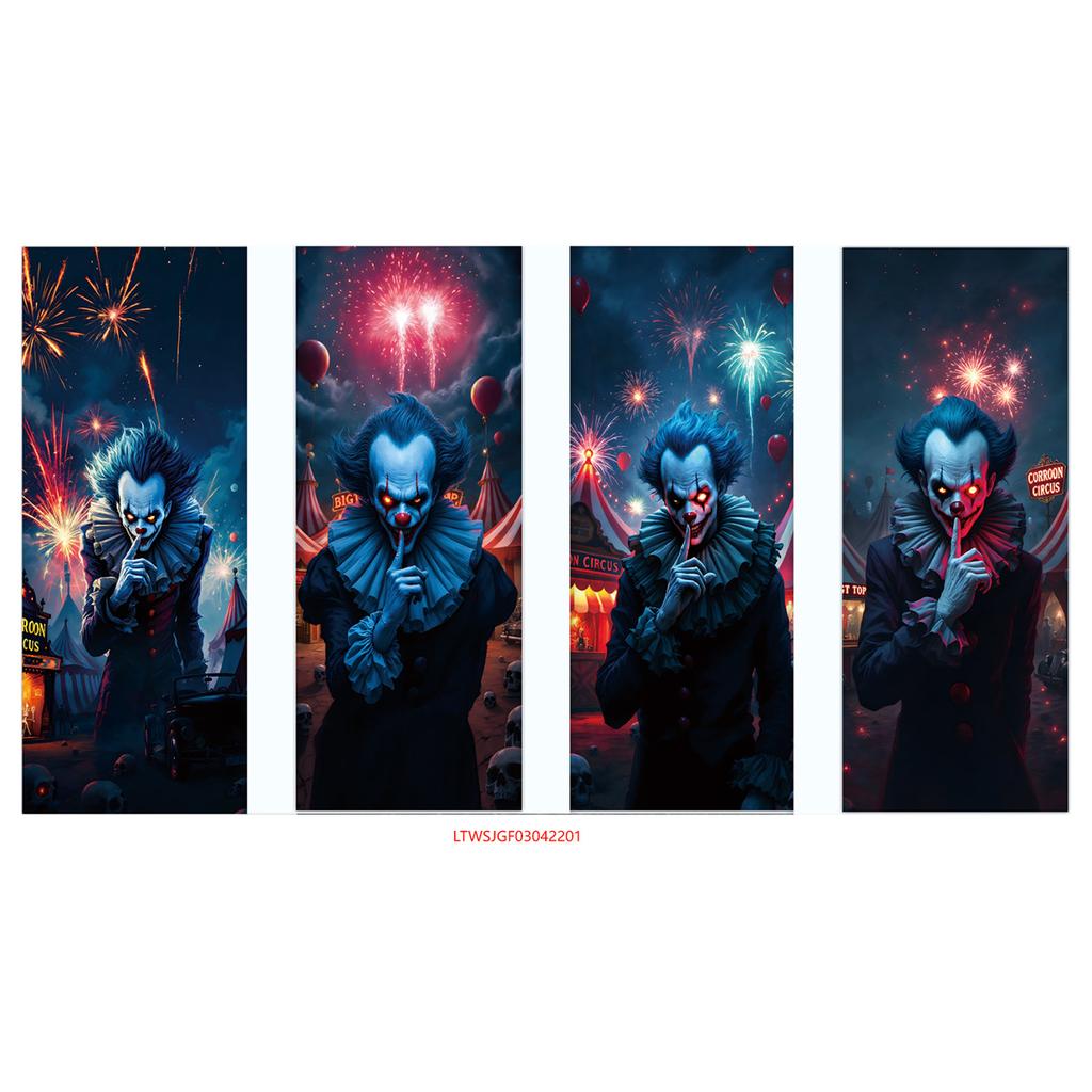 Halloween Horror Decoration Background Cloth, Haunted House Family Arrangement, Outdoor Door Curtain Hanging Cloth Vertical Poster