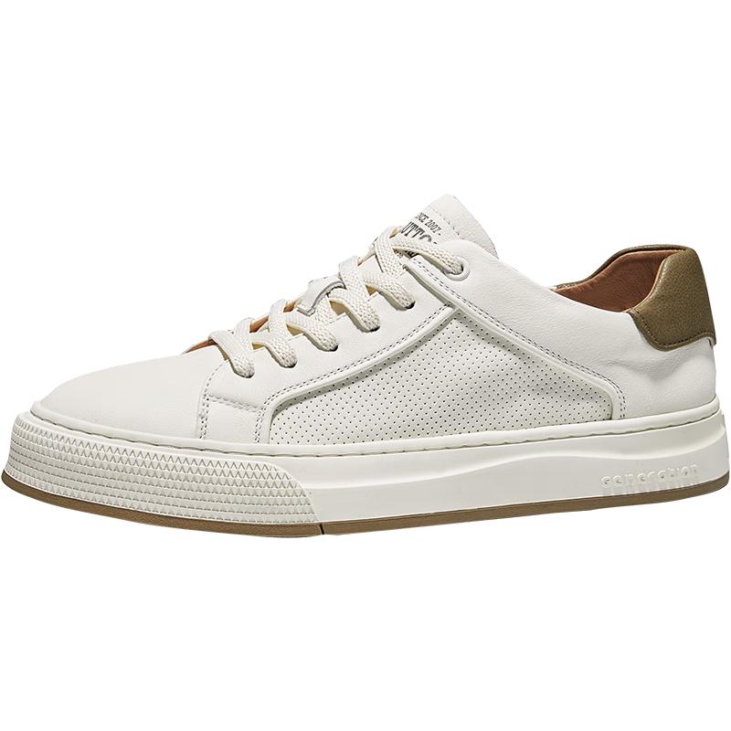 HAUT TON Men s Leather Breathable Casual Sneakers EU 42