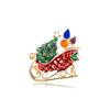Zinc Zinc Alloy Snowflake Elk Brooch Enamel  Cartoon   Boys
