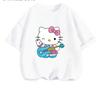 Sanrio 2026 Καλοκαίρι Φόρμα Κόμικς Εικόνα Hello Kitty 100% Βαμβάκι Τυπωμένο Casual T-shirt Ενήλικες Παιδιά Γονέας-Παιδί Μπλούζα Ρούχα Σπιτιού Y2k