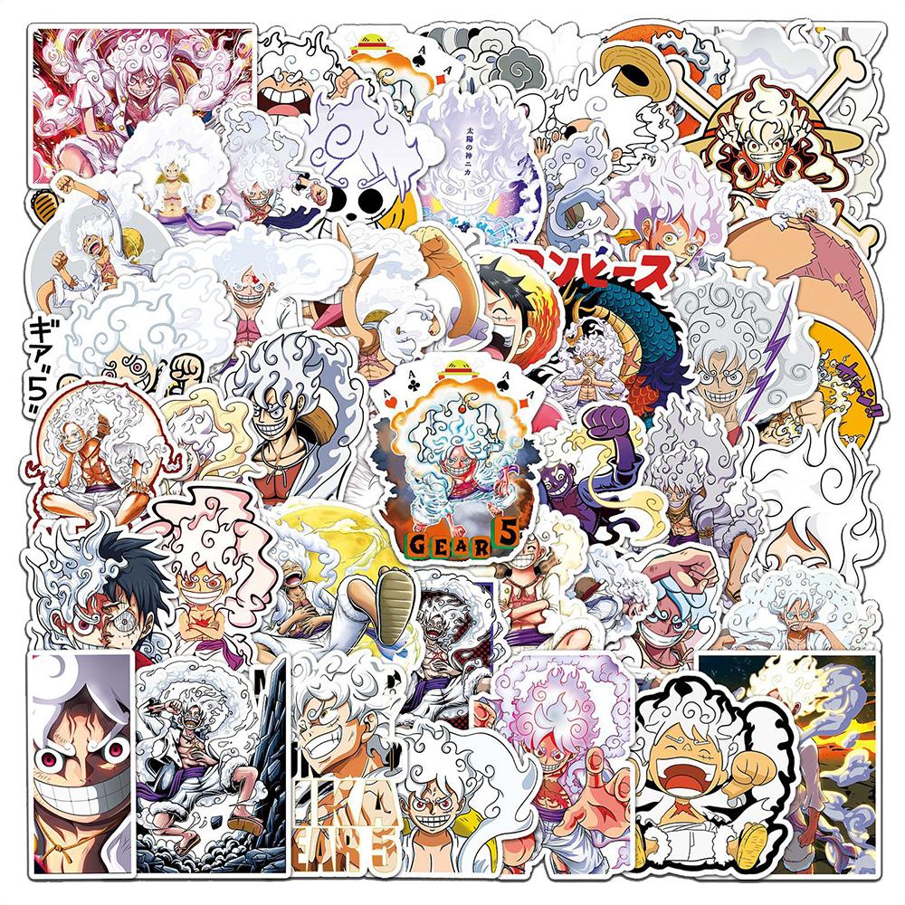 50/100pcs ONE PIECE Anime Stickers Cool Cartoon Decals Kid Toy DIY Stationery Suitcase Car Bike Waterproof Classic Manga Sticker