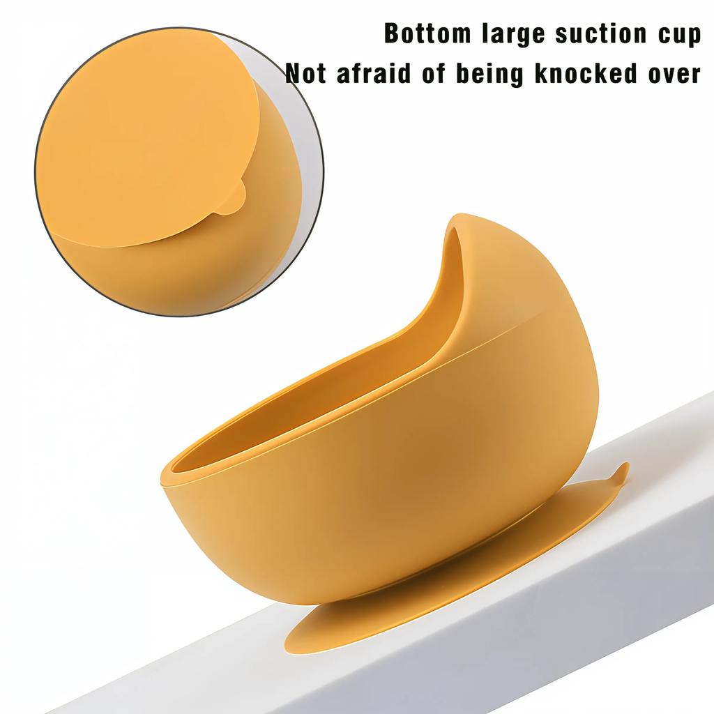 Non-Toxic Children Silicone Suction Cup Bowl Feeding Tableware Infant Non-Slip Training Learning To Eat Bowl Baby Complementary Bowl