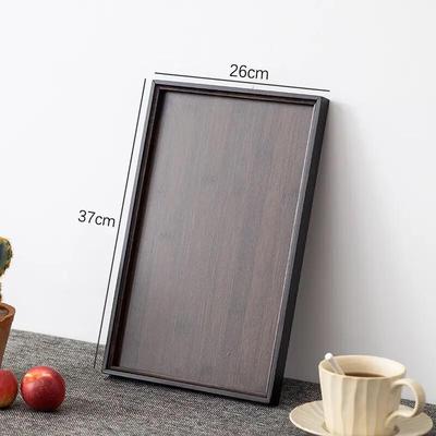 ZISIZ Walnuss Bambusholz Serviertablett (2er Set)