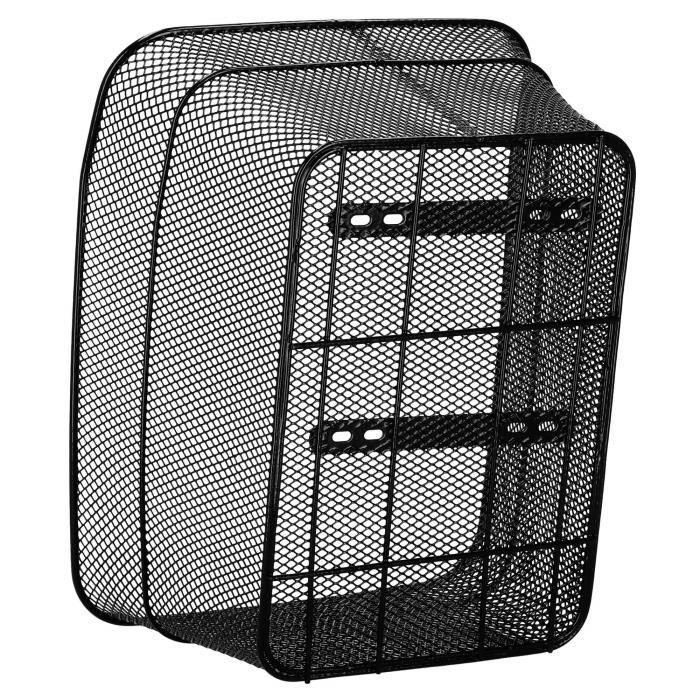 Panier de vélo de porte-bagages arrière SPRINGOS® 30 x 39,5 cm - Noir - Adulte - Mixte