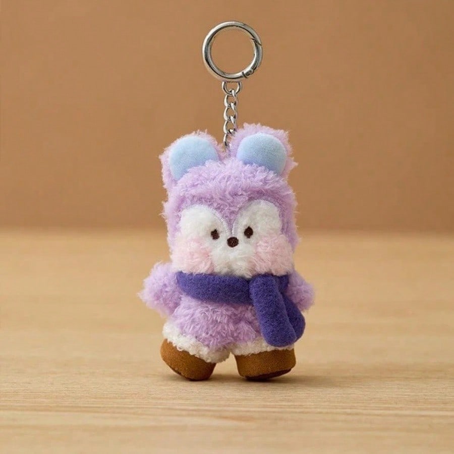 LINE FRIENDS BT21 Kpop Anime and Cartoon-themed Friends Winter Mini Scarves Snow Boots Plush Dolls Handbags and Durable Keychains