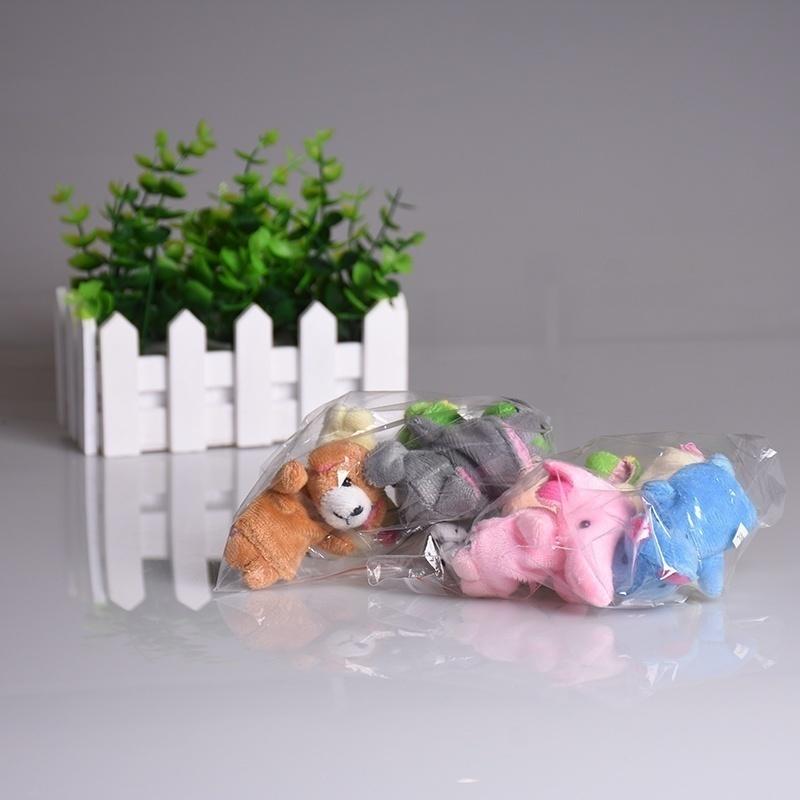10pcs/set Cute Animal Finger Puppet Plush Toys Cartoon Biological Child Baby Favor Doll Kids Gifts Family Educational Finger Toy
