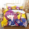 New Anime Girls The Demon Girl Next Door Bedding Set Single Twin Full Queen King Size Bed Set Adult Kid Bedroom Duvet cover Sets