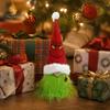 Seasonal Decorative Hanging Items Christmas Tree Green Haired Plush Ornament, Stuffed Animal Doll Dwarf Indoor Outdoor Holiday Decor Figurine, Festive