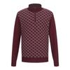 SUPERIOR Men'S Plaid Half-Zip Sweater Wine (Im0Erd30379)
