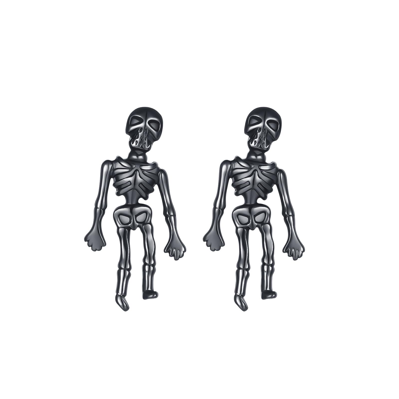 

Halloween 925 Silver Skull Charms Luminous Pumpkin Bat Ghost Coffin Earrings Beads Necklaces Bracelets DIY Jewelry Gift