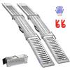 LIEKUMM Motorcycle Set of 194cm 440kg Weight Steel Ladder Rails for with Gloves Loading Ladder for and Carriers Ramps, 2, Long, Capacity, Tri-Foldable