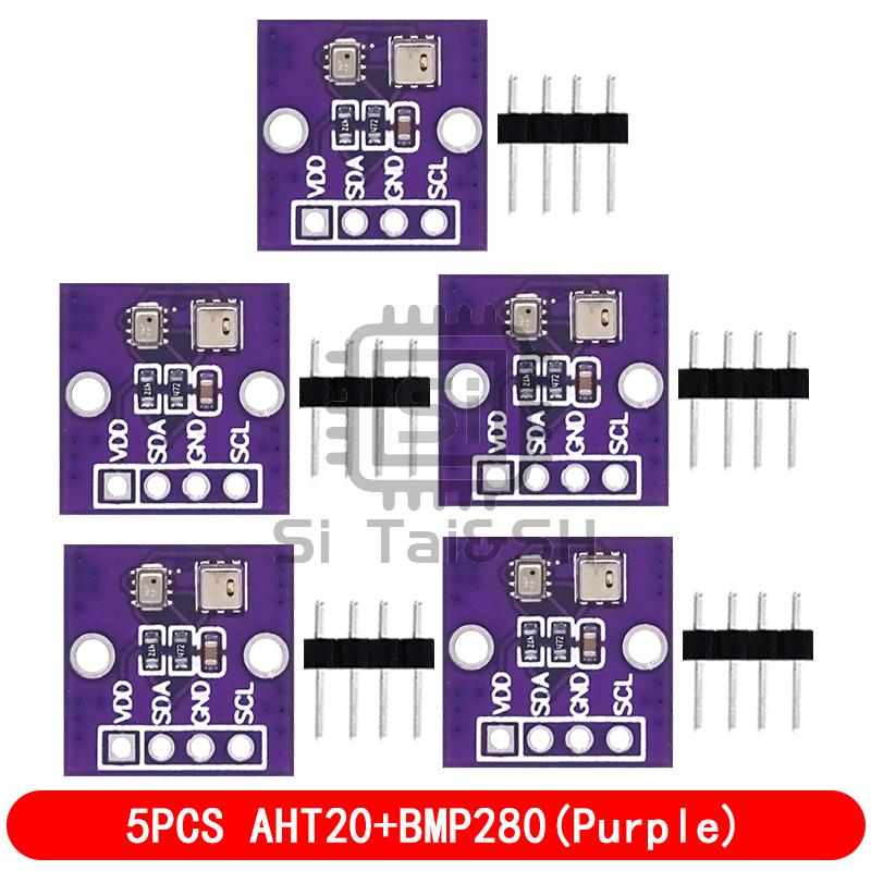 1~5pcs AHT20+BMP280 Temperature Humidity Air Pressure Module High-precision Digital Temperature Humidity and Air Pressure Sensor