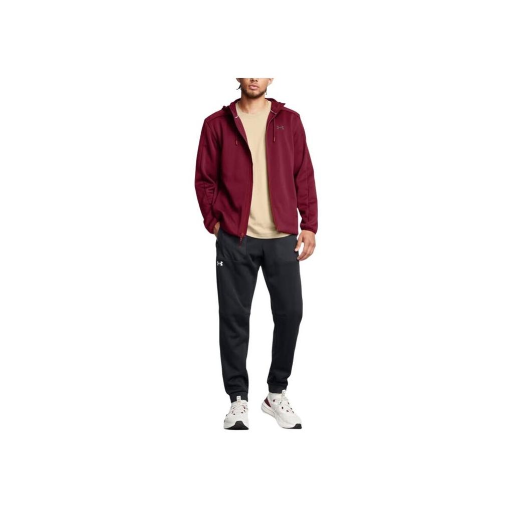 Under Armour Unstoppable Solid Color Breathable Mid-Rise Drawstring Sports Pants Men pants Black 1382287-002