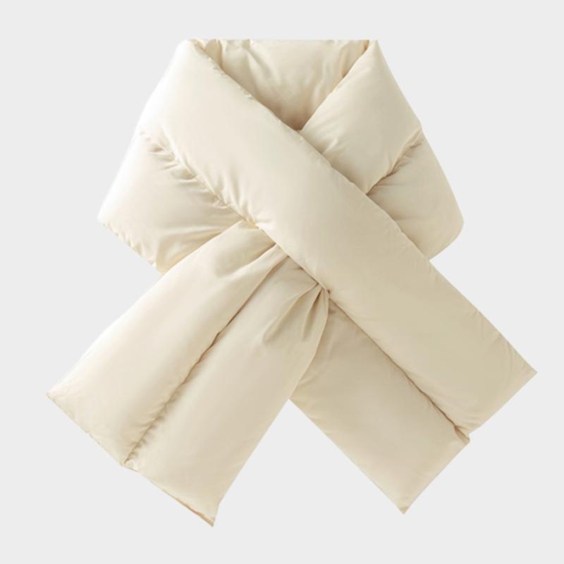 LOOKING4U Die Kappe Leichte Pastell-Wattierung Schal C2 Elfenbein