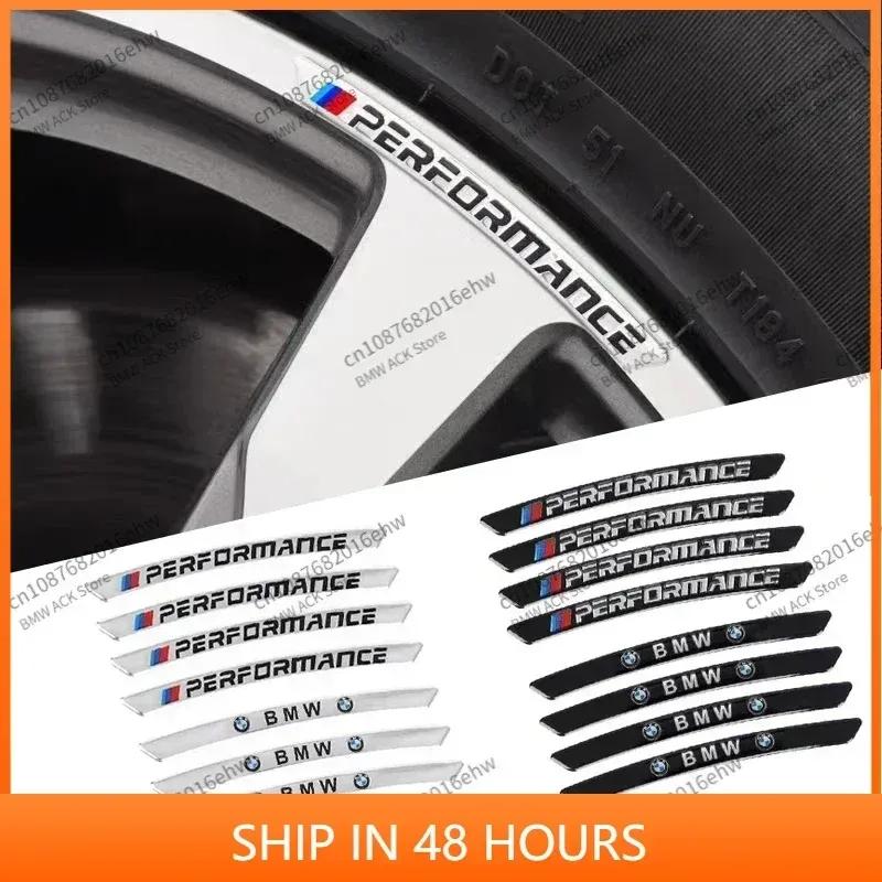 -Car Rim Aluminum Stickers Decoration for BMW E36 E39 E46 E60 E90 F10 F30 E93 G11 G12 M3 X3 X5 X6 X1 X2 E92 E87 Car Accessories