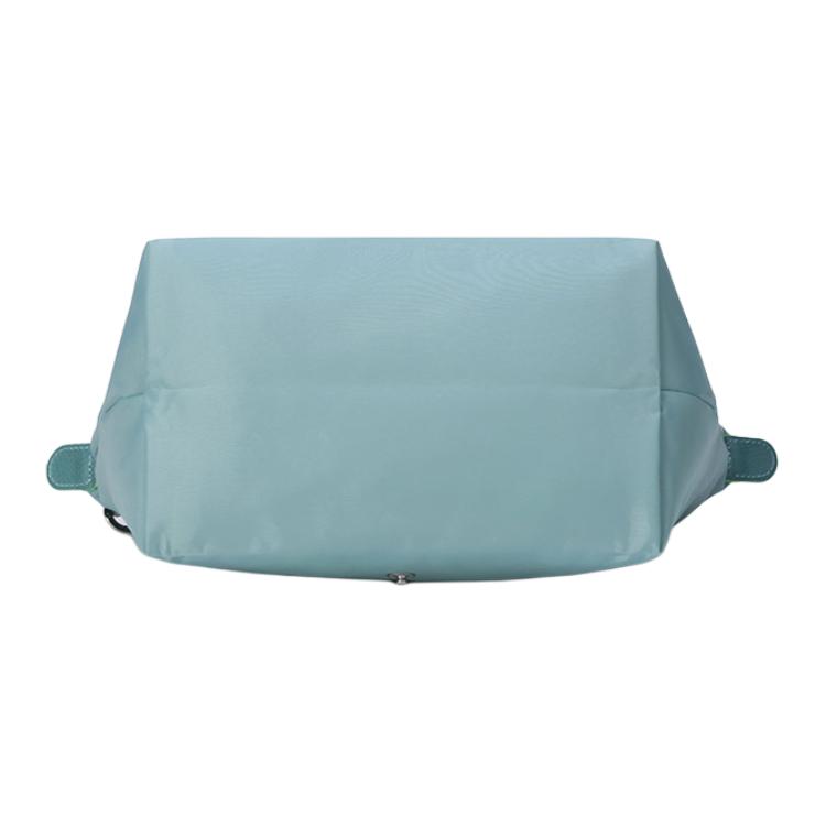 LONGCHAMP Le Pliage Green Recycled Canvas With Leather Handbag Small Womens Lake Blue