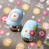 Childlike Sunflower 5D Embossed Nail Art Stickers - Retro Floral Design