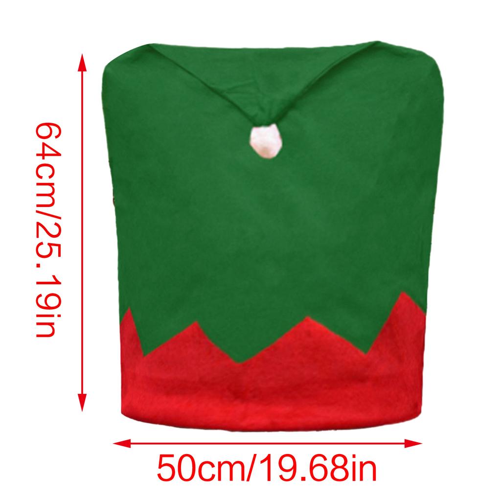 Christmas Santa Hat Chair Cover Christmas Decoration Table New Year 2024 Ornament for Home Dining Room Christmas Gift
