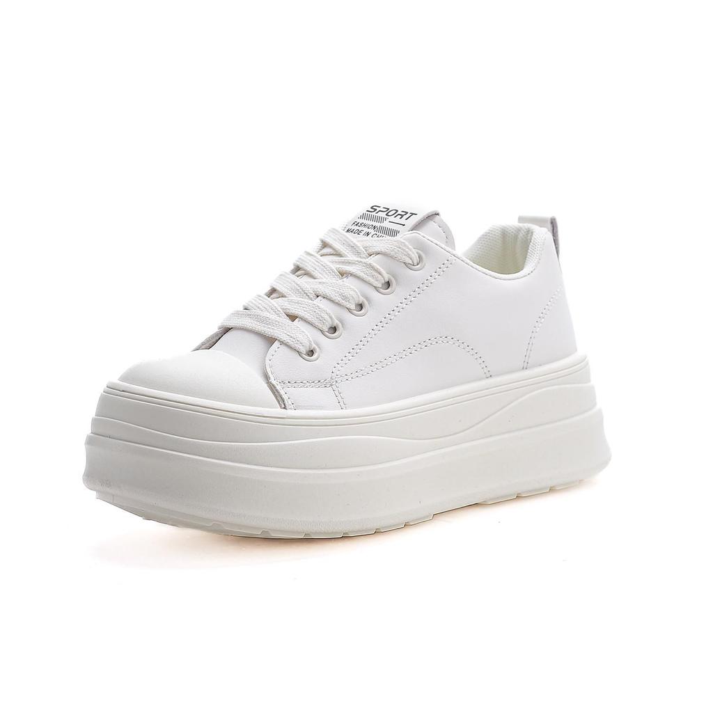 2026 Trendy Leather Platform Women's Shoes - Lightweight, Versatile, Casual, Height-Enhancing, Soft Sole for Spring & Autumn