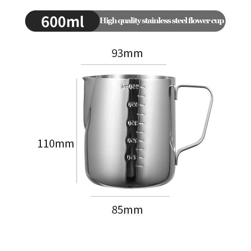 1Pcs Coffee Latte Milk Jug Milk Frother Pitcher Stainless Steel Jug Espresso Barista Pitcher Milk Pot Coffeeware Accessories