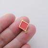 Cazador Enamel Poker Cards Charms for Jewelry Making Stainless Steel Gold Color Spade Pendant for Necklace Bracelet Accessories