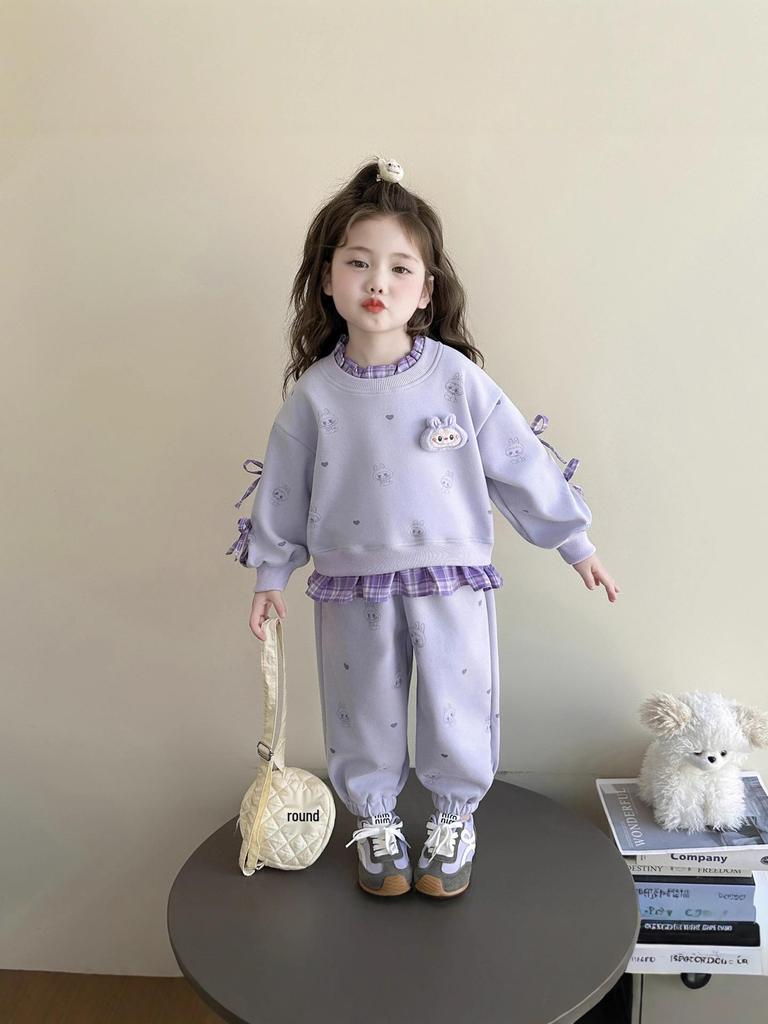 2025 Autumn New Cartoon Fashion Girls' Two-Piece Set