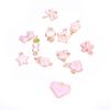 100Pcs Different Styles Mix Size Color Alloy Metal Drop Oil Charms Gold Pendant