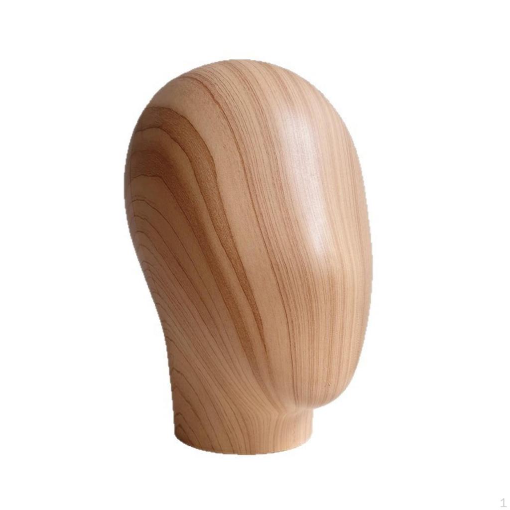 Testa di Manichino con Base Stand Finitura Legno Leggera per Rivenditori