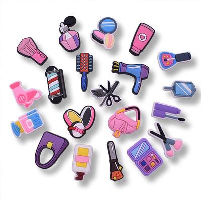 22Pcs Makeup Accesosries Theme PVC Shoe Charms for Shoe Decoration