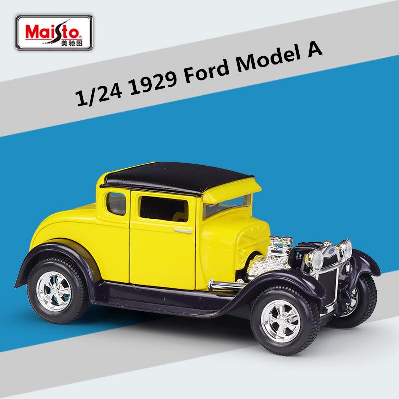 

Maisto 1:24 1929 Ford Model A Alloy Classic Car Model Diecast Metal Toy Sports Car Vehicle Model Simulation Collection Kids Gift жовтий