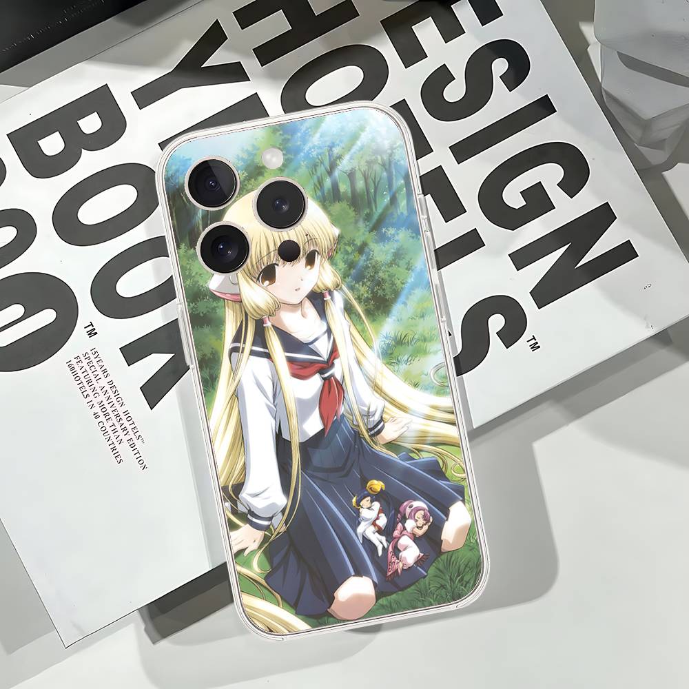 Cute Chobits Phone Case Soft Transparent Case For IPhone 17 16 15 14 13 12 11 Pro Max Mini Plus Cover Case