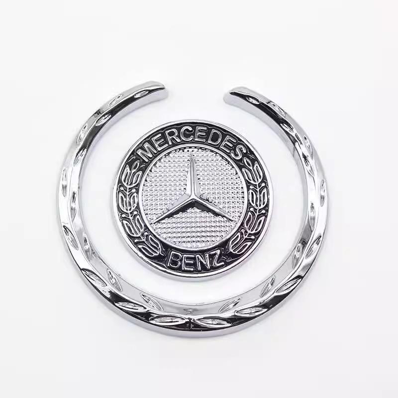

GLC GLB Benz Emblem Car Sticker Metal Logo Body Decorate Decal For Mercedes Benz AMG E-Class E300LA C-Class C200L W203 W124 W20 чёрный
