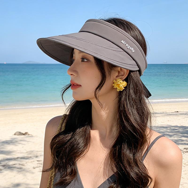 

Summer women s outdoor ultraviolet big edge sun hat face cover empty top big brim sun hat M（56-58cm）