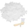 200pcs White Plastic Thread Winder Plate Bobbin Winder Embroidery Floss Bobbins Cross Stitch