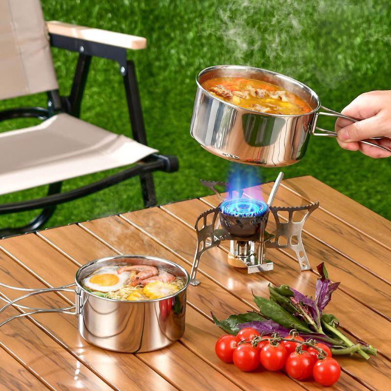 Portable 8-Piece Outdoor Cookware & Lunch Box Set