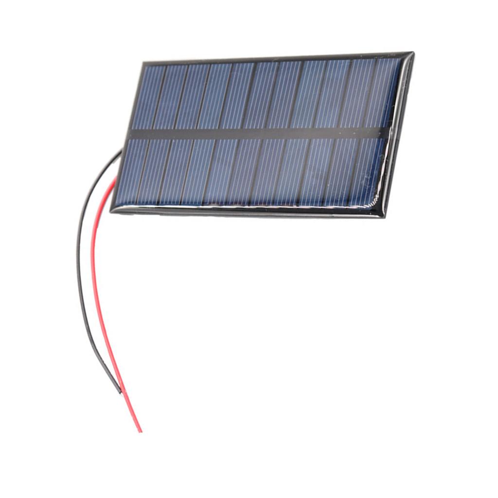 Portable Solar Plate with Wire 5V 120mA 0.8W Small Cell Module Polysilicon Board Outdoor Solar Battery Charger Easy Use