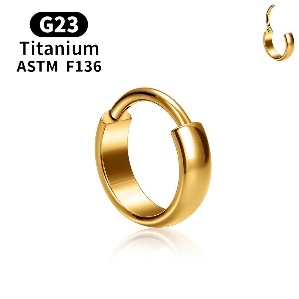 ASTM F136 G23 Titan Piercing Runde Ohrring-Creolen 16G Klappsegment Septum Nasenringe Tragus Knorpel Helix Körperschmuck
