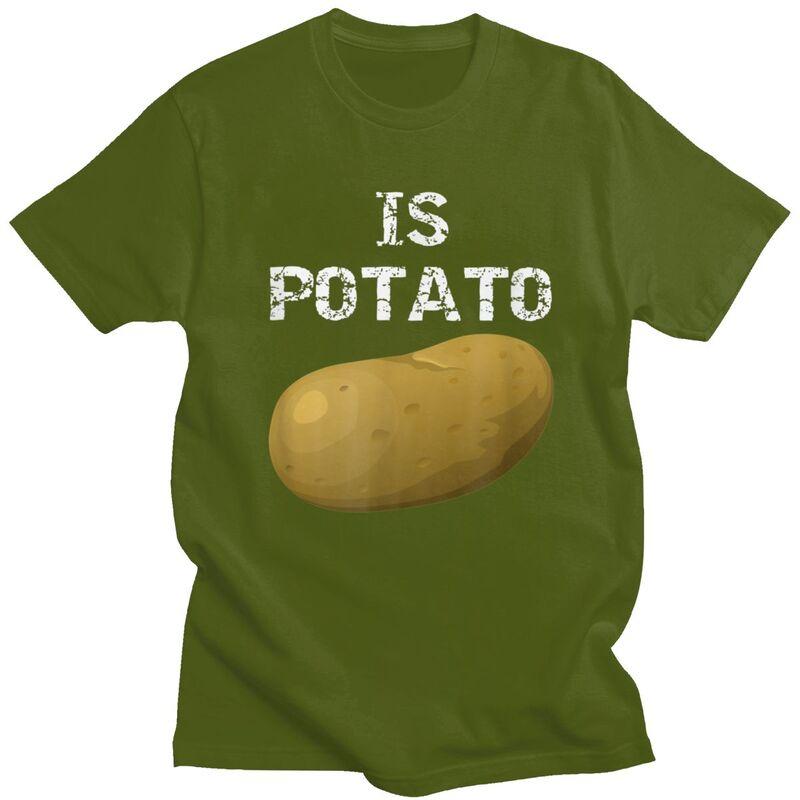Male Is Potato As Seen On Late Night Television T Shirts Short Sleeve Cotton TShirt Casual Loose Oversized Streetwear Clothes