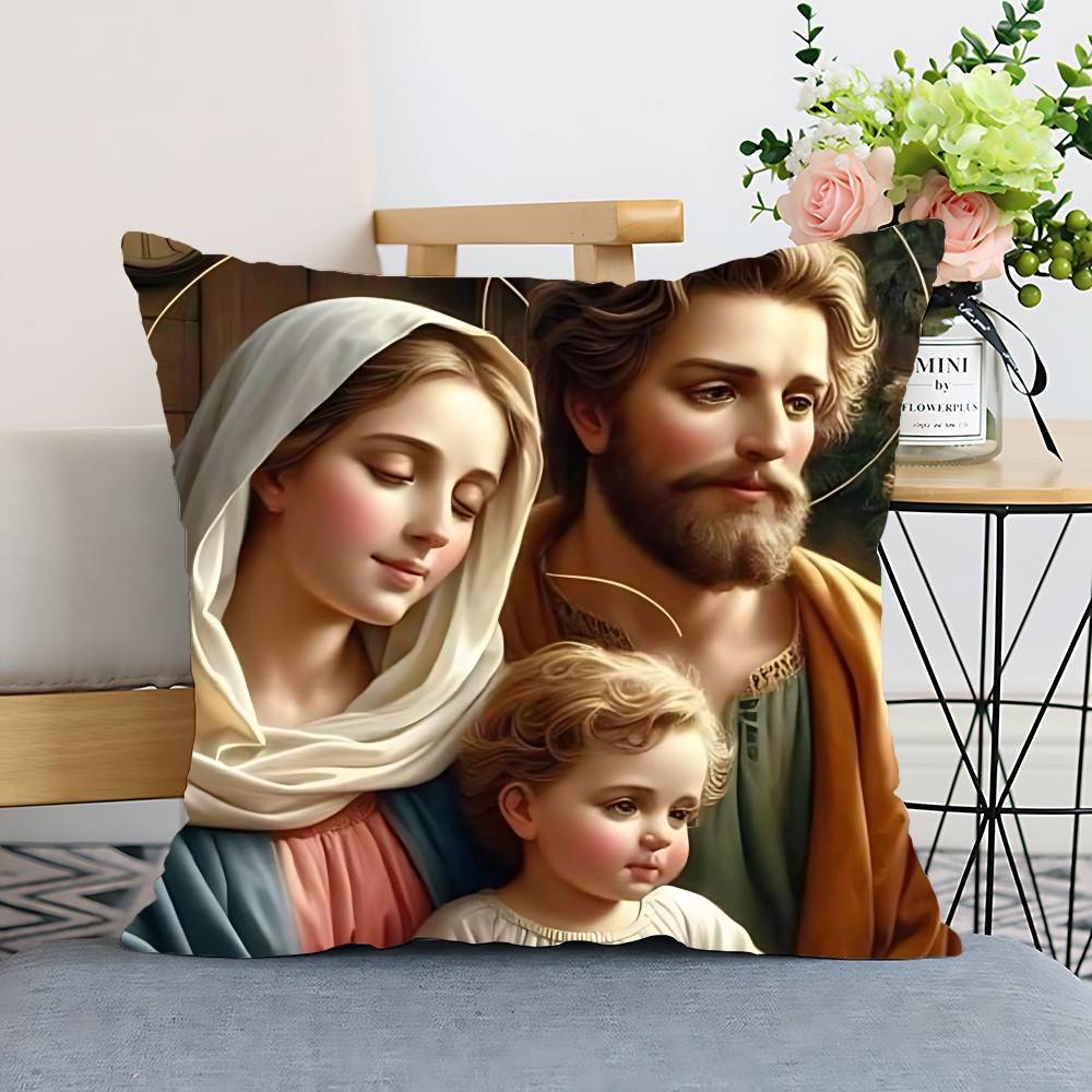 Jesus Christ Pillow Case Cushion Cover Polyester Pillowcase Decorative Sofa Cushion Pillowcase Home Decor