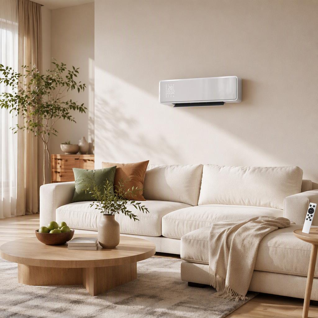 Ceramic Wall Heater, 1000/2000 W, Fan, Thermostat, Timer, 54 x 18.7 x 12.3 cm, White