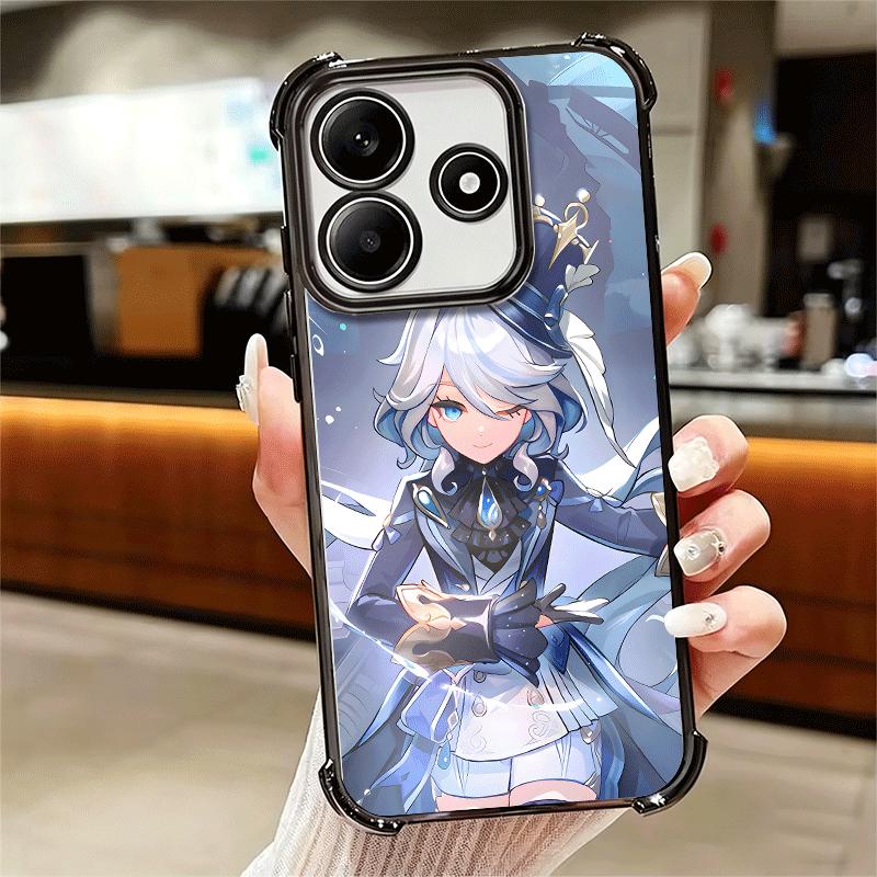 Genshin Impact Furina Soft Phone Case For Xiaomi Redmi Note 14 15 Pro Plus 13 12 11S 11T 5G 10 9S 9 Plating Anti-Fall Fundas