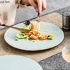 Round Ceramic Flat Plate Sushi Plate Steak Plates Fruit Dish Salad Bowl Dim Sum Dish Sting Disc Dessert Plates Cake Snack Tray