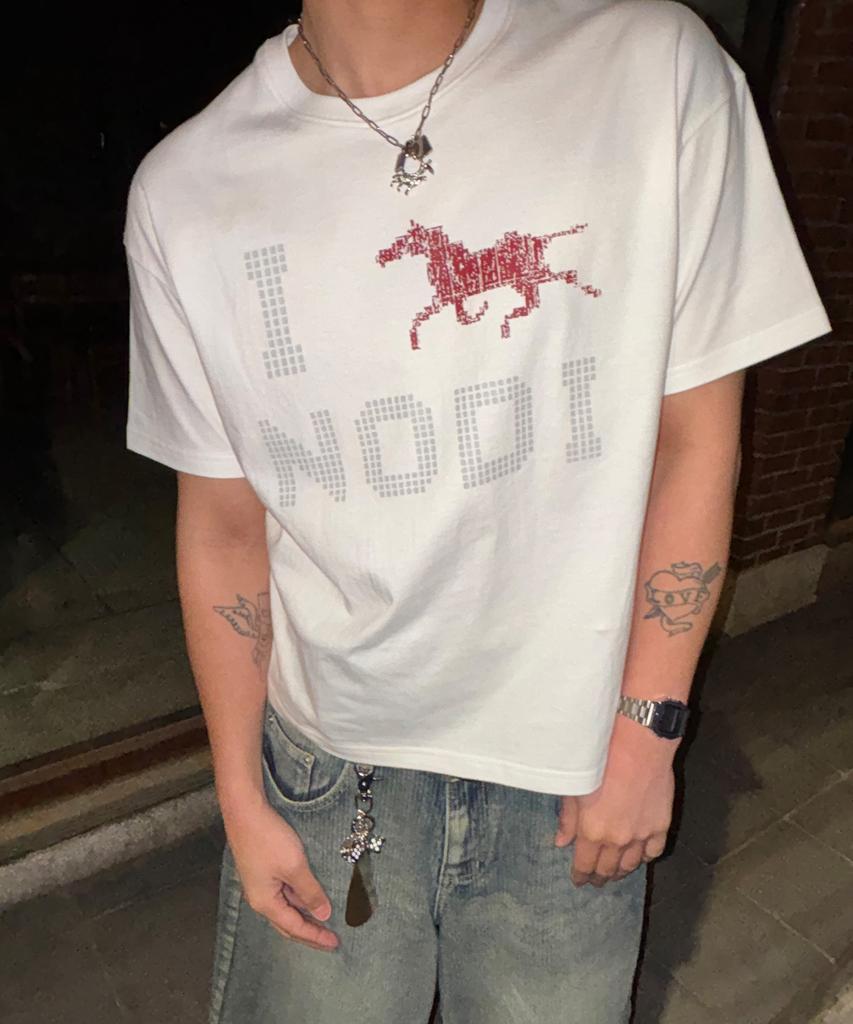 Nodi System Error Horse Crop Tee Sapphire Blue